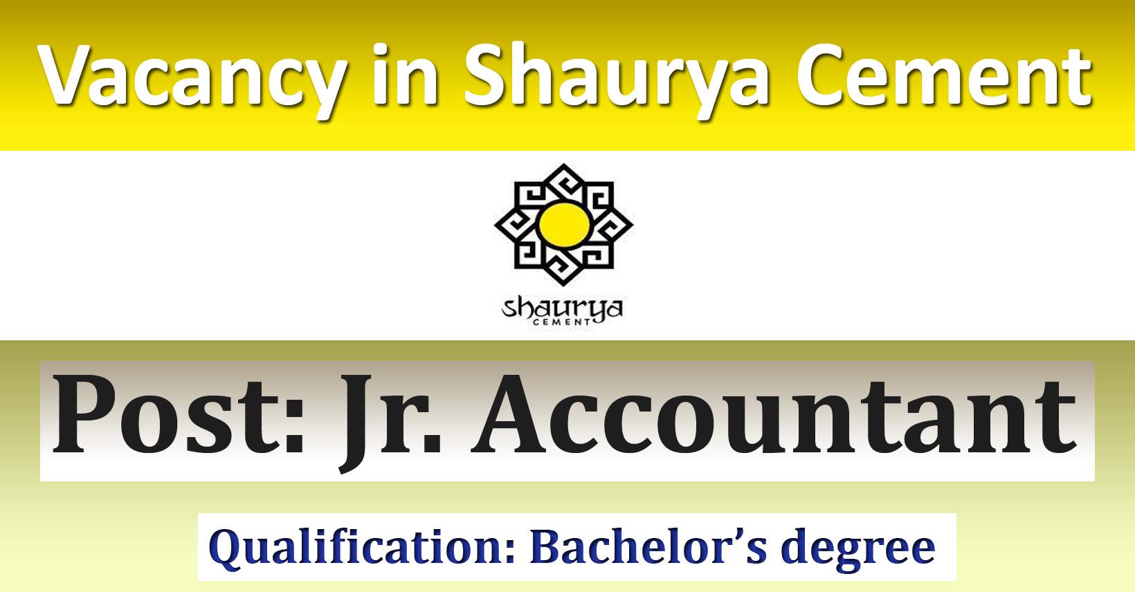 Jr Accountant Job In Nepal Shaurya Cement Industries Private