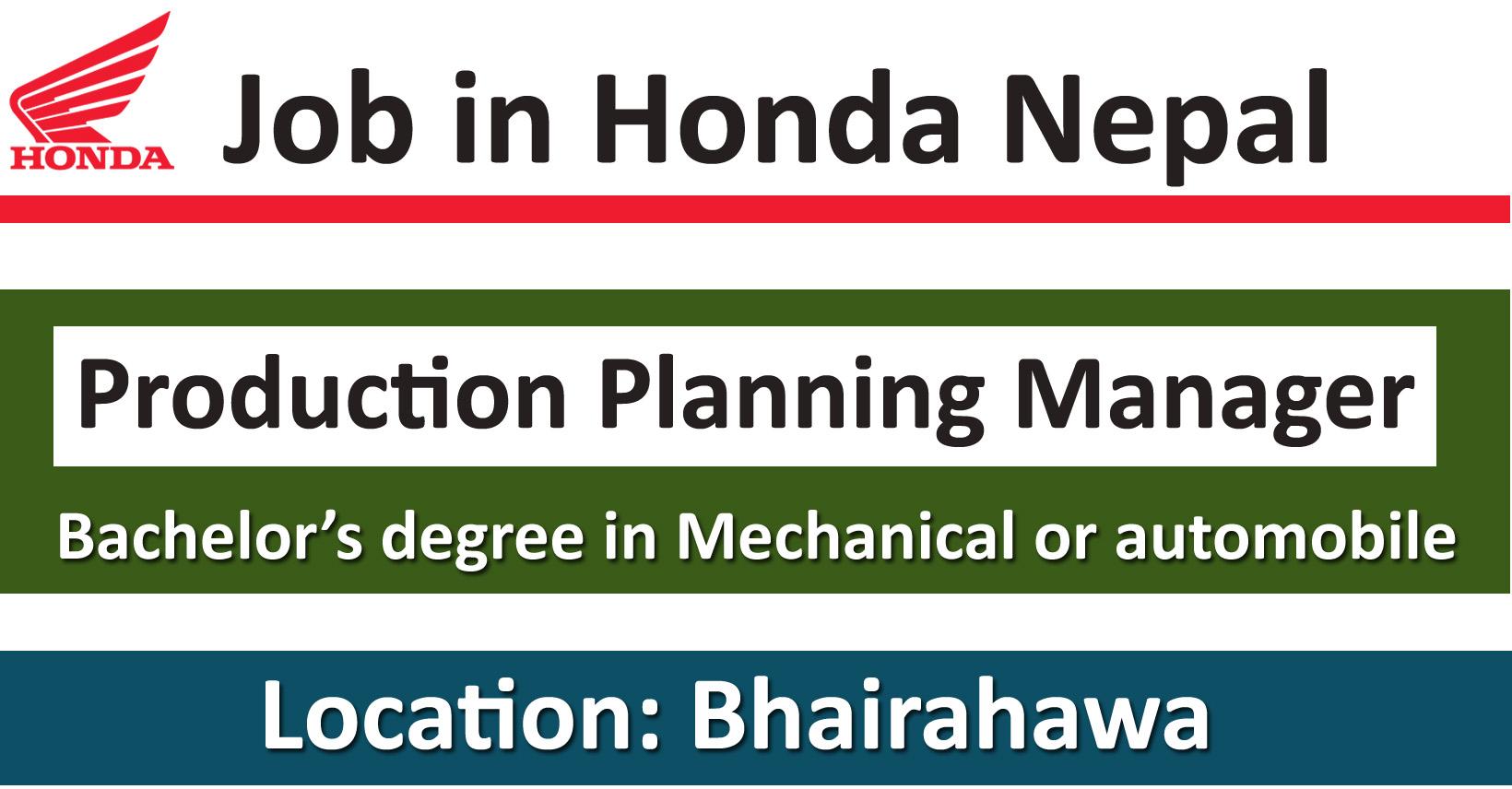 production-planning-manager-job-in-nepal-honda-nepal-merorojgari