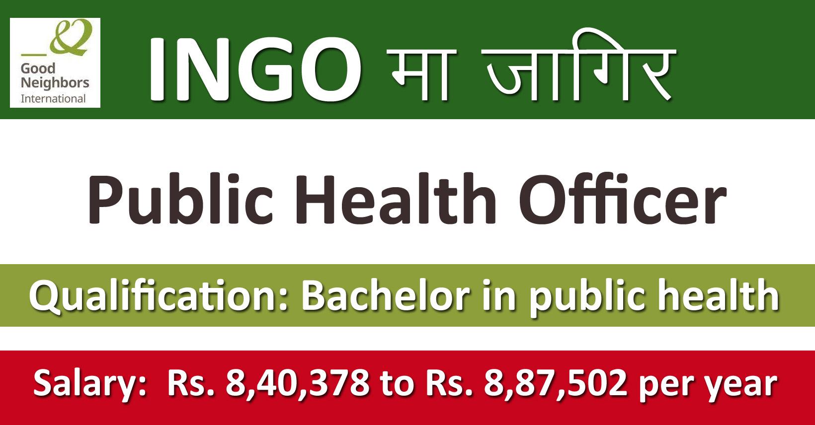 Public Health Officer - Job in Nepal - Good Neighbors International ...