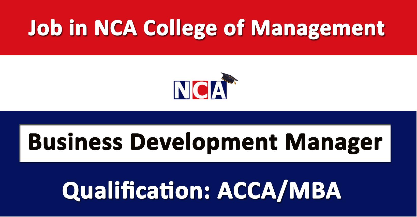 Business Development Manager Job in Nepal NCA College of Management