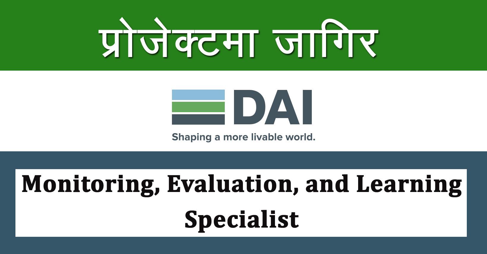 Monitoring, Evaluation, and Learning Specialist - Job in Nepal - USAID ...