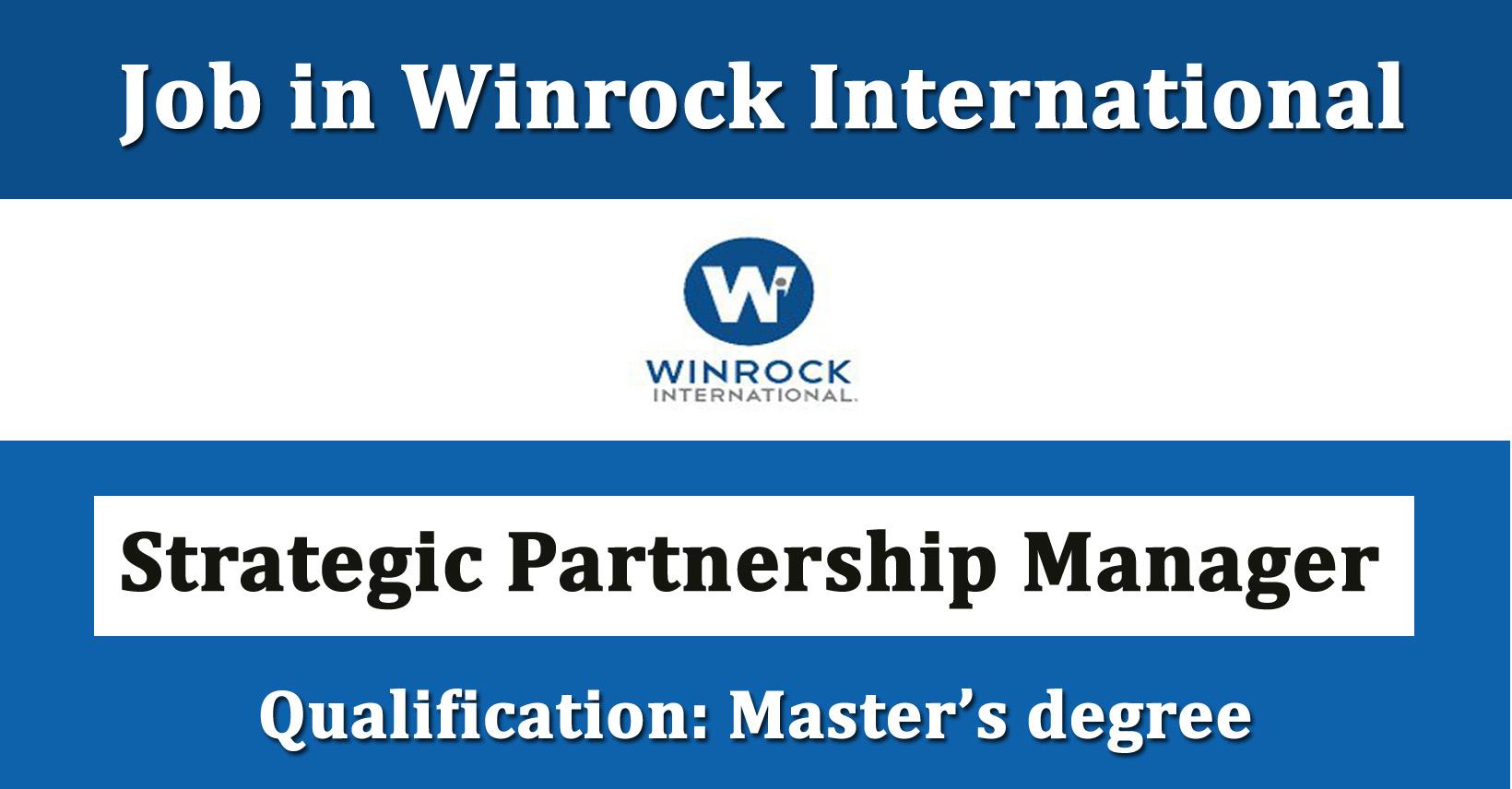 strategic-partnership-manager-job-in-nepal-winrockk-international